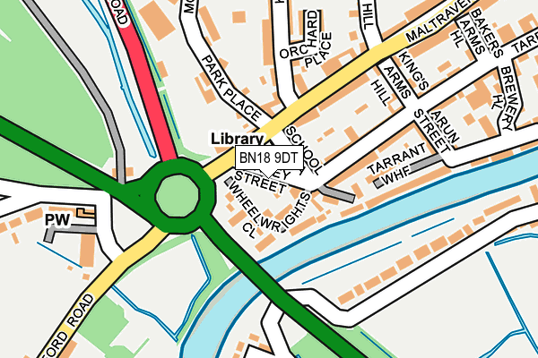 BN18 9DT map - OS OpenMap – Local (Ordnance Survey)
