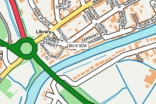 BN18 9DW map - OS OpenMap – Local (Ordnance Survey)