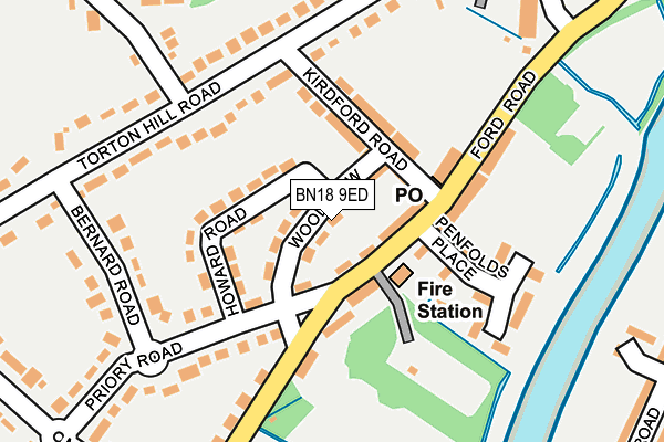 BN18 9ED map - OS OpenMap – Local (Ordnance Survey)