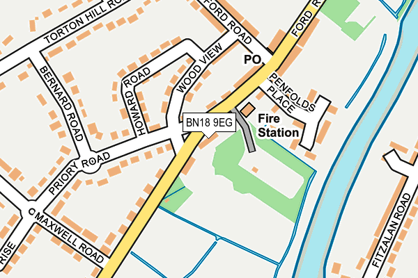 BN18 9EG map - OS OpenMap – Local (Ordnance Survey)