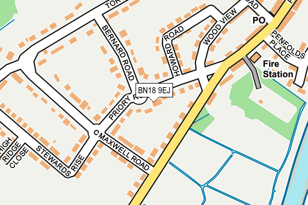 BN18 9EJ map - OS OpenMap – Local (Ordnance Survey)