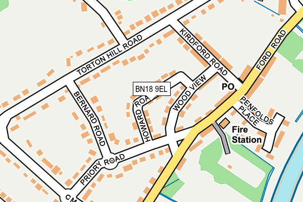 BN18 9EL map - OS OpenMap – Local (Ordnance Survey)