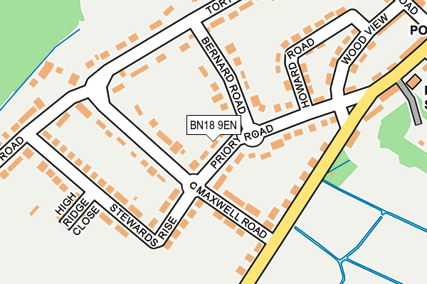 BN18 9EN map - OS OpenMap – Local (Ordnance Survey)