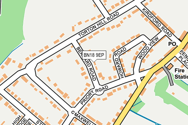 BN18 9EP map - OS OpenMap – Local (Ordnance Survey)