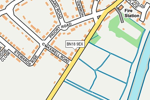 BN18 9EX map - OS OpenMap – Local (Ordnance Survey)