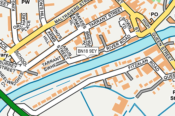 BN18 9EY map - OS OpenMap – Local (Ordnance Survey)
