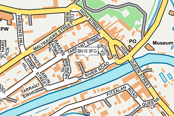 BN18 9FG map - OS OpenMap – Local (Ordnance Survey)