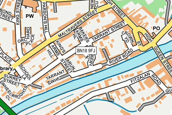 BN18 9FJ map - OS OpenMap – Local (Ordnance Survey)