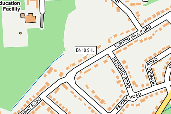 BN18 9HL map - OS OpenMap – Local (Ordnance Survey)