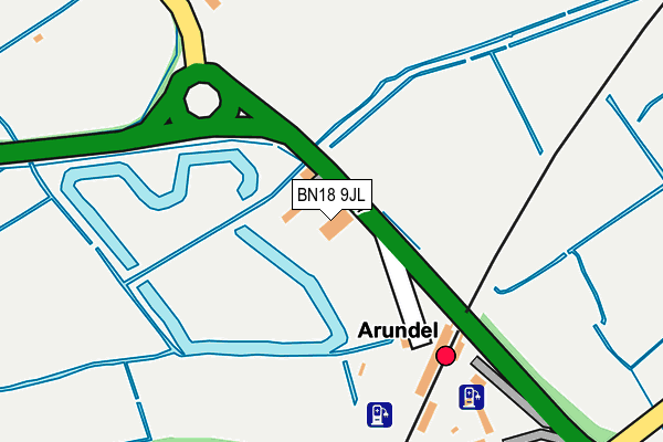 BN18 9JL map - OS OpenMap – Local (Ordnance Survey)