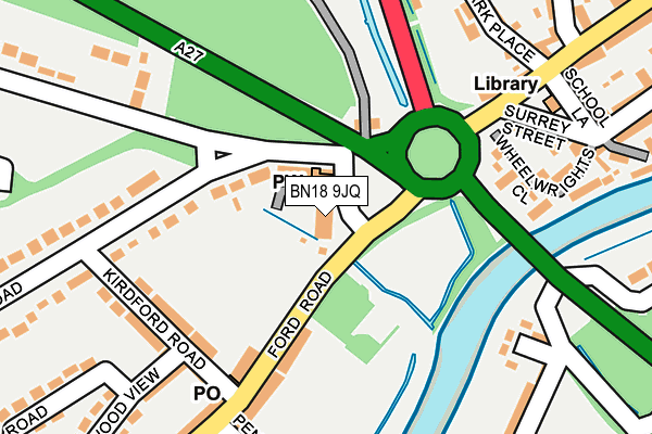 BN18 9JQ map - OS OpenMap – Local (Ordnance Survey)