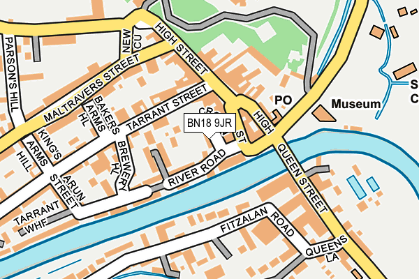 BN18 9JR map - OS OpenMap – Local (Ordnance Survey)