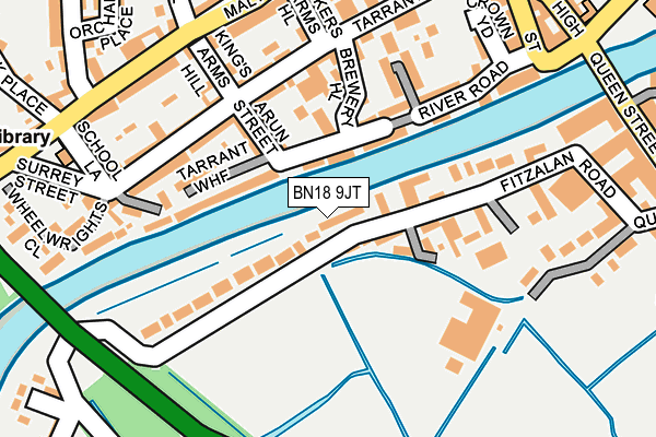 BN18 9JT map - OS OpenMap – Local (Ordnance Survey)