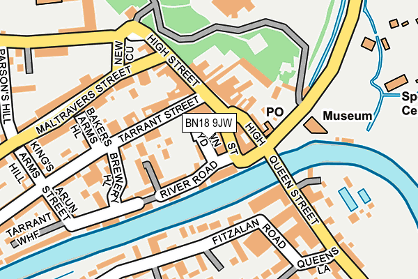 BN18 9JW map - OS OpenMap – Local (Ordnance Survey)