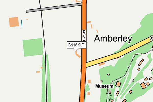 Map of AMBERLEY MUSEUM (RETAIL) LTD at local scale
