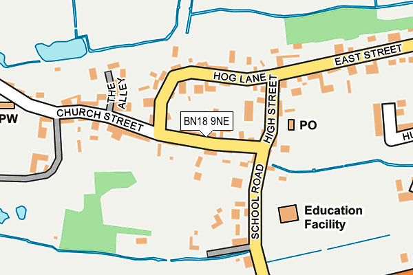 BN18 9NE map - OS OpenMap – Local (Ordnance Survey)