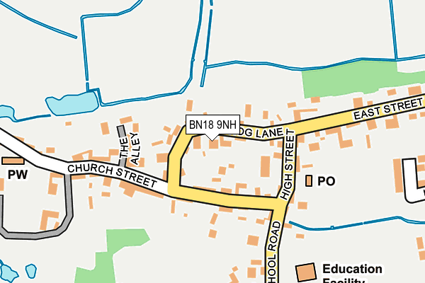 BN18 9NH map - OS OpenMap – Local (Ordnance Survey)