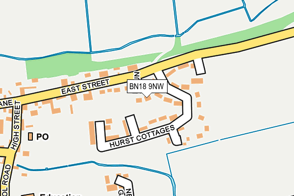 BN18 9NW map - OS OpenMap – Local (Ordnance Survey)