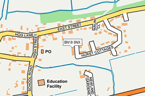 BN18 9NX map - OS OpenMap – Local (Ordnance Survey)