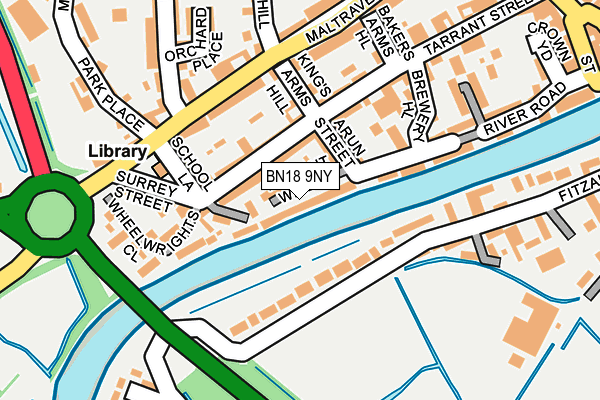 BN18 9NY map - OS OpenMap – Local (Ordnance Survey)