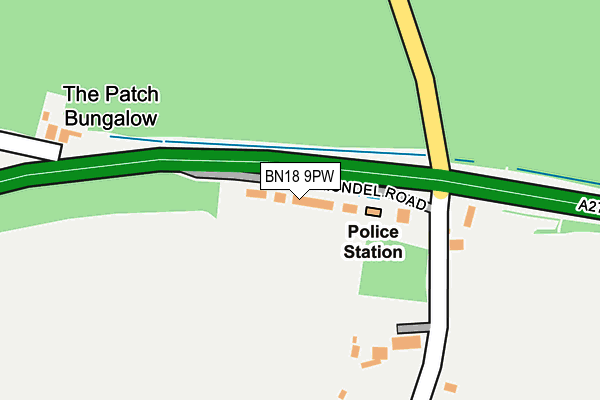 BN18 9PW map - OS OpenMap – Local (Ordnance Survey)