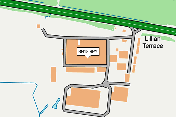 BN18 9PY map - OS OpenMap – Local (Ordnance Survey)