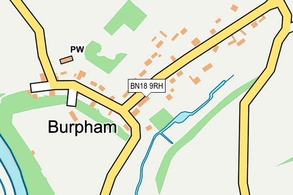 BN18 9RH map - OS OpenMap – Local (Ordnance Survey)