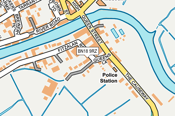 BN18 9RZ map - OS OpenMap – Local (Ordnance Survey)