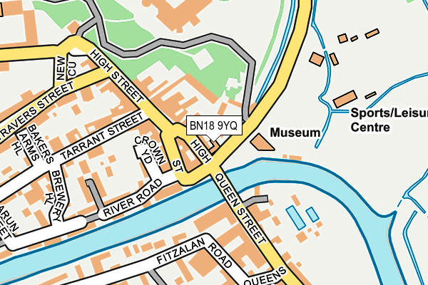 BN18 9YQ map - OS OpenMap – Local (Ordnance Survey)