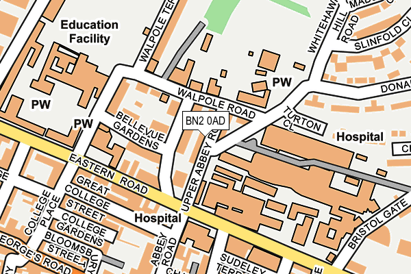 BN2 0AD map - OS OpenMap – Local (Ordnance Survey)
