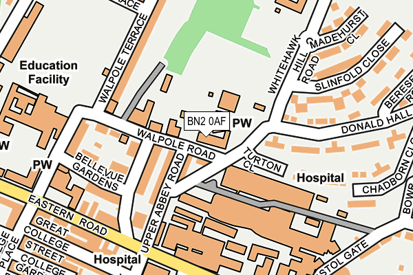 BN2 0AF map - OS OpenMap – Local (Ordnance Survey)