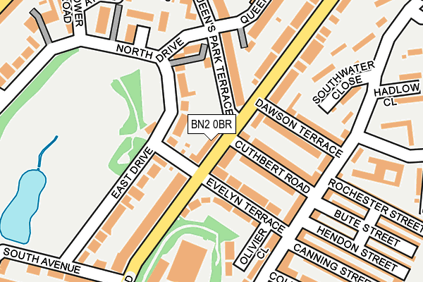 BN2 0BR map - OS OpenMap – Local (Ordnance Survey)