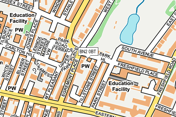 BN2 0BT map - OS OpenMap – Local (Ordnance Survey)