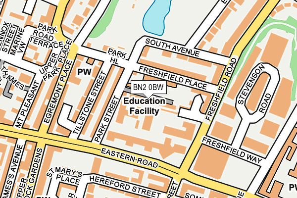 BN2 0BW map - OS OpenMap – Local (Ordnance Survey)