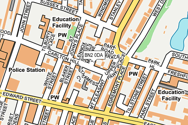 BN2 0DA map - OS OpenMap – Local (Ordnance Survey)