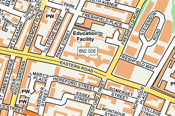 BN2 0DE map - OS OpenMap – Local (Ordnance Survey)