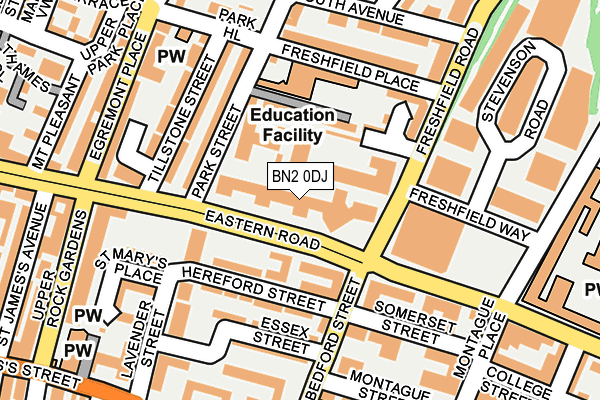 BN2 0DJ map - OS OpenMap – Local (Ordnance Survey)