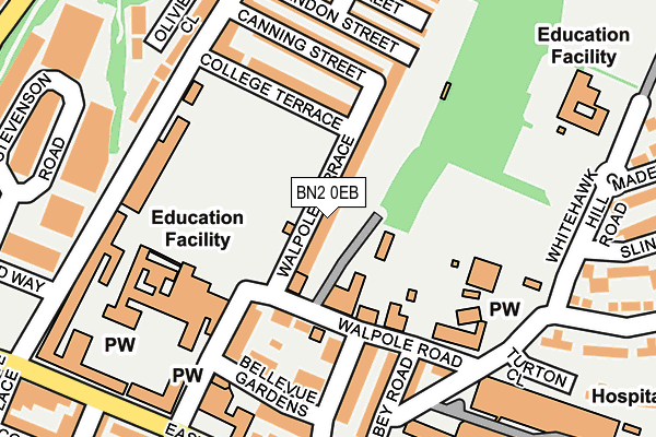 Map of 9 WALPOLE TERRACE BRIGHTON LIMITED at local scale