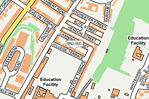 BN2 0EE map - OS OpenMap – Local (Ordnance Survey)