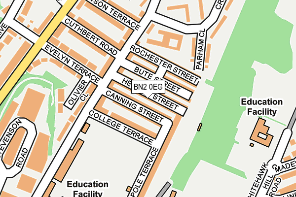 BN2 0EG map - OS OpenMap – Local (Ordnance Survey)