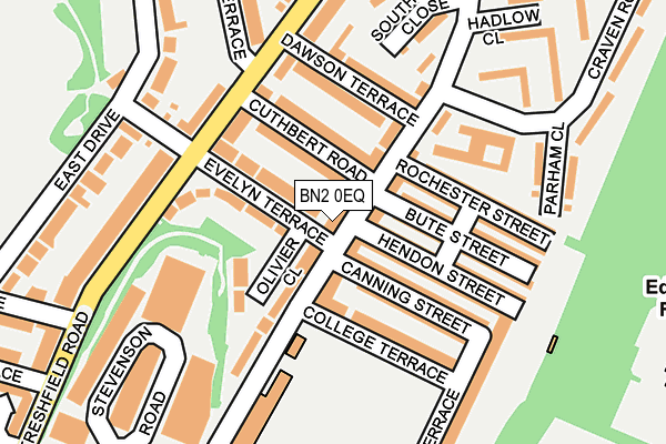BN2 0EQ map - OS OpenMap – Local (Ordnance Survey)