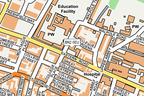 BN2 0EU map - OS OpenMap – Local (Ordnance Survey)