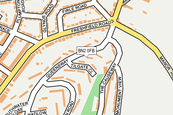 BN2 0FB map - OS OpenMap – Local (Ordnance Survey)