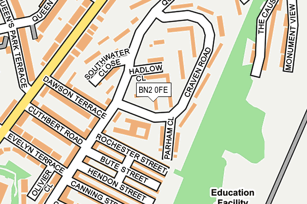 BN2 0FE map - OS OpenMap – Local (Ordnance Survey)