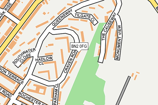 BN2 0FG map - OS OpenMap – Local (Ordnance Survey)