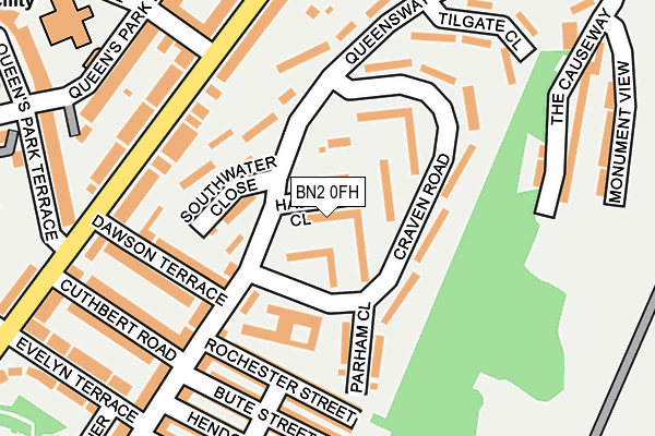 BN2 0FH map - OS OpenMap – Local (Ordnance Survey)