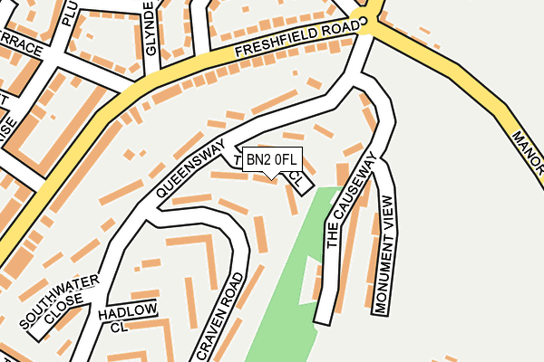 BN2 0FL map - OS OpenMap – Local (Ordnance Survey)