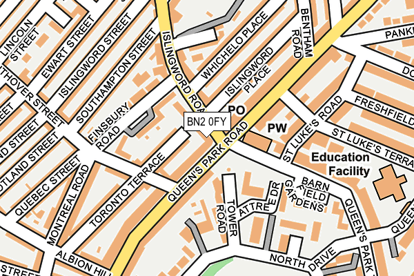 BN2 0FY map - OS OpenMap – Local (Ordnance Survey)