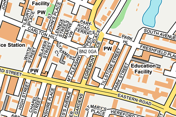 BN2 0GA map - OS OpenMap – Local (Ordnance Survey)