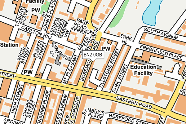 BN2 0GB map - OS OpenMap – Local (Ordnance Survey)